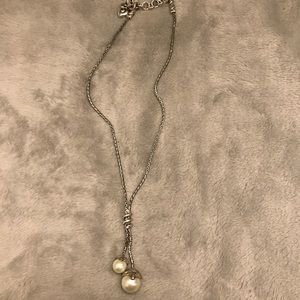 Brighton silver hanging pearl necklace